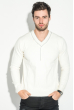 Пуловер мужской с пуговицами по ободку выреза 50PD346 молочно-серый