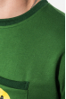 Джемпер мужской с принтом на кармане 202V001 зеленый