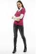 Пуловер женский с коротким рукавом 618F0011 темно-пурпурный