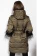 Женская куртка с перьями 120PSKL2269 хаки