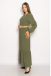 Платье в пол с длинными рукавами 640F001-2 хаки