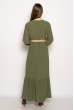 Платье в пол с длинными рукавами 640F001-2 хаки