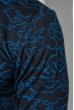 Свитер мужской принтованный 498F013 темно-синий