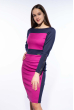 Платье женское офисное 120P067-1 чернильно-фиолетовый
