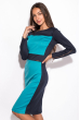 Платье женское офисное 120P067-1 сине-бирюзовый