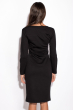 Платье женское офисное 120P067-1 черно-серый