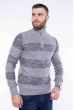 Кофта с воротом на молнии 609F67 серый