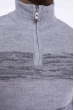 Кофта с воротом на молнии 609F67 серый