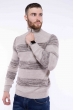 Кофта с воротом на молнии 609F67 светло-бежевый