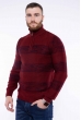 Кофта с воротом на молнии 609F67 бордовый