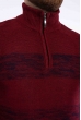 Кофта с воротом на молнии 609F67 бордовый