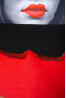Спортивный костюм (свитшот, брюки) 120P621 красный / черный