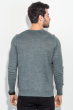 Пуловер мужской однотонный, с полосой по ободку выреза 50PD398 серый меланж