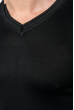 Пуловер мужской однотонный, с полосой по ободку выреза 50PD398 темно-серый меланж