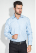 Рубашка мужская в крупную полоску 50PD80102 голубая полоска