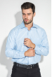 Рубашка мужская в крупную полоску 50PD80102 голубая полоска