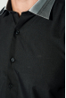 Рубашка мужская с воротником в греческом стиле 50PD0095 черно-серый