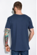 Хлопковая футболка с надписью 148P114-8 синий