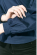 Блузка женская однотонная, стильная 64PD199-2 темно-синий