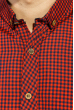 Рубашка мужская мелкая клетка 272F043-3 красно-синий