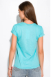 Футболка с принтом на груди 155P008 бирюзовый Футболка с принтом на груди 155P008 бирюзовый