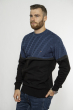 Стильный мужской свитер 85F057 сине-черный