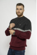 Стильный мужской свитер 85F057 грифельно-бордовый