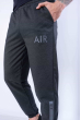 Брюки спортивные с текстовым принтом на штанинах 85F449 темно-серый меланж