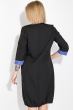 Платье женское с драпировкой на подоле 74PD332 сине-черный