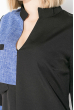Платье женское с драпировкой на подоле 74PD332 сине-черный