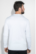 Пуловер мужской (батал) текстовый принт 50PD7154 белый