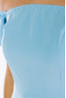 Платье женское, однотонное с воланами  69P1082 голубой