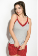 Пижама женская 107P014 серо-бордовый