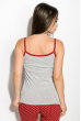 Пижама женская 107P014 серо-бордовый