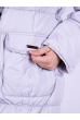 Женское пальто-пуховик светло-серое 11P1161-1 светло-серый