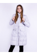 Женское пальто-пуховик светло-серое 11P1161-1 светло-серый