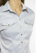 Рубашка женская 118P386 бело-серый
