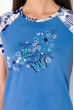 Пижама женская с принтом бабочки 107P2-1 голубой