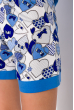 Пижама женская с принтом бабочки 107P2-1 голубой