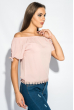 Блуза женская с завязками на плечах 266F011-3 розово-сиреневый