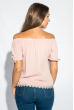 Блуза женская с завязками на плечах 266F011-3 розово-сиреневый
