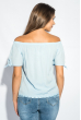 Блуза женская с завязками на плечах 266F011-3 голубой