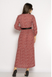Легкое цветочное платье 640F006 бордо