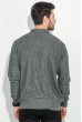 Пуловер мужской однотонный, с карманом-обманкой 50PD547 серо-черный меланж
