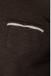 Пуловер мужской однотонный, с карманом-обманкой 50PD547 коричневый