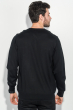Пуловер мужской однотонный, с карманом-обманкой 50PD547 черный