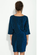 Платье женское, рукава летучай мышь, люрекс 64PD310-2 синий люрикс