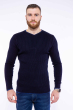 Пуловер однотонный 606F002 темно-синий