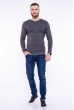 Пуловер однотонный 606F002 серый