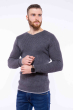 Пуловер однотонный 606F002 серый